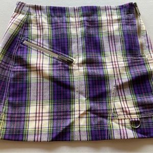 Burberry purple wool plaid skirt sz 6